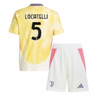 Juventus Manuel Locatelli #5 Gostujuci Dres za djecu 2024-25 Kratak Rukav (+ Kratke hlače)